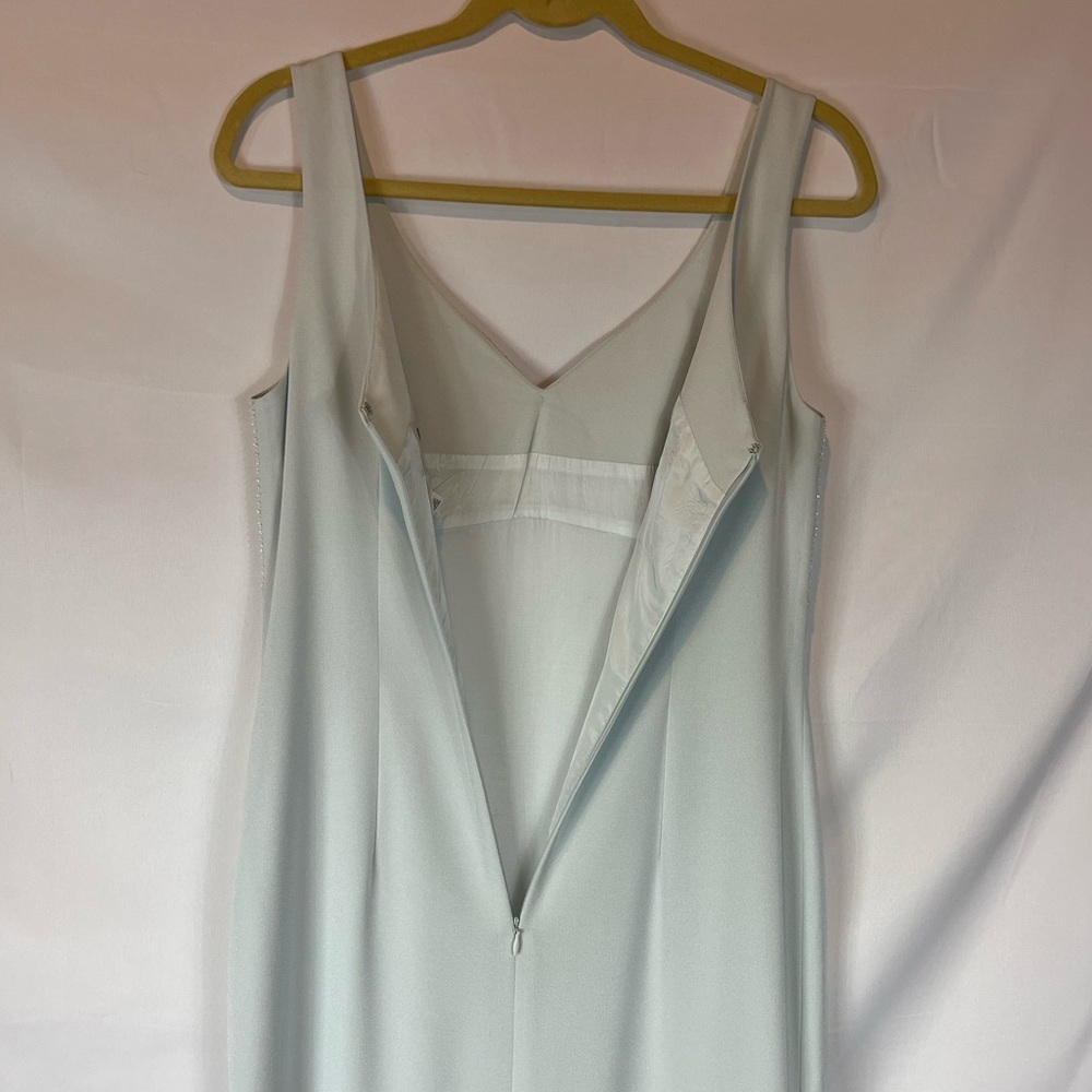 Daymor Couture Beaded-Breast Sleeveless Floor-Length Dress, Blue-Gray |8 - Picture 11 of 16